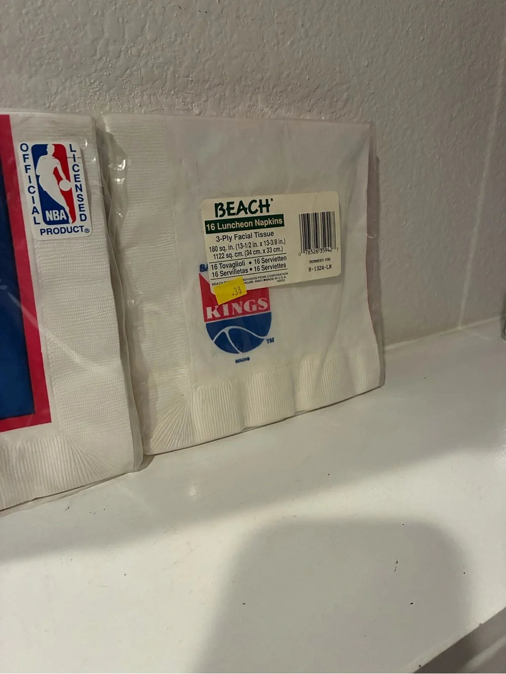 Sacramento Kings NBA Paper Napkins - pack of 2 Vintage Deadstock